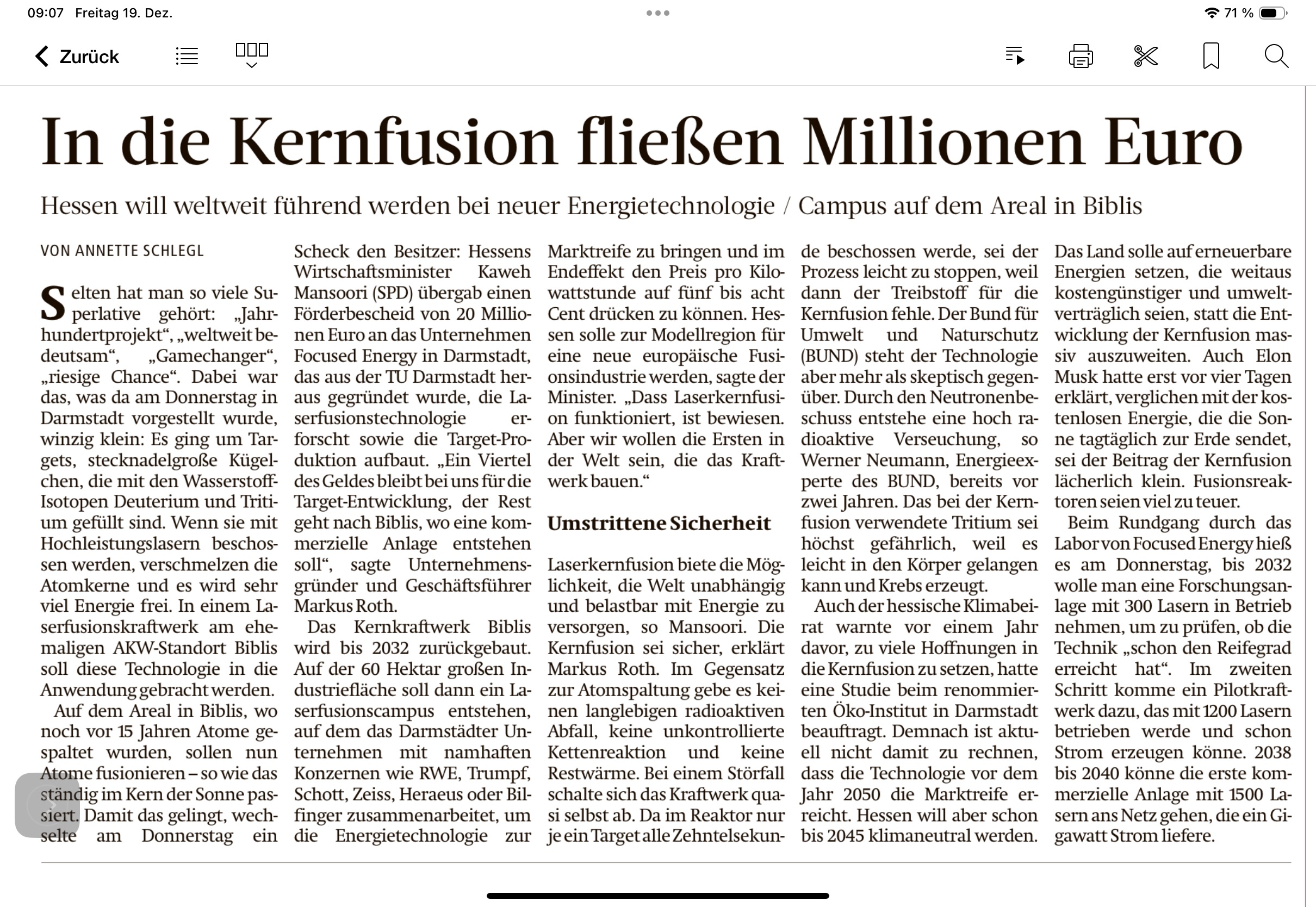 FR 2025 12 19 Millionen fuer Kernfusion Print
